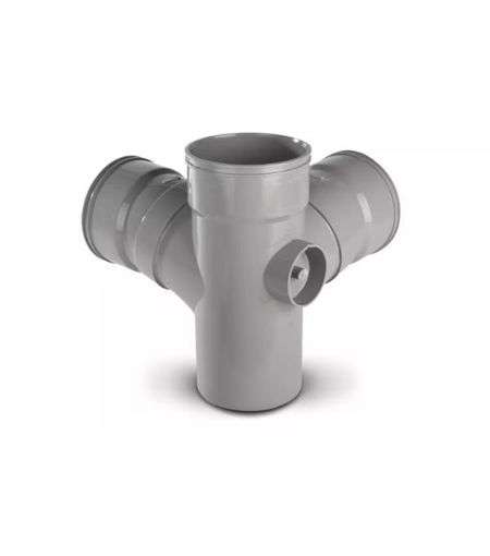 Wavin OsmaSoil 4S491G Corner Branch - Grey