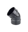 Wavin OsmaSoil 4S463B D/Sockt 45deg Bend Black
