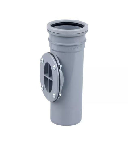 Wavin OsmaSoil 3S274G S/S Access Pipe (bolted door) 82mm Grey