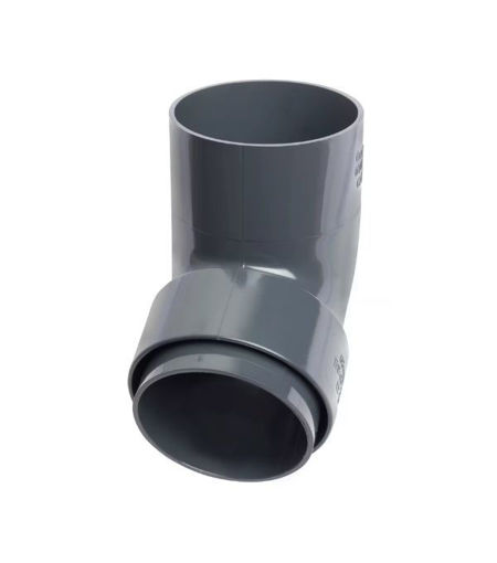 Wavin Osma RoundLine 68mm Offset Spigot Bend Anthracite Grey