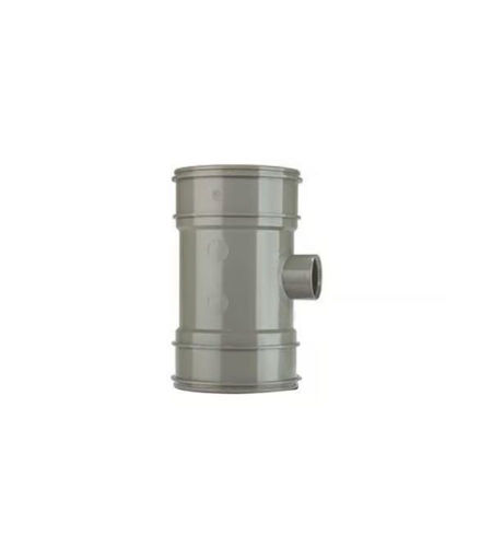 Polypipe System 2000 Soil  4" 32mm Double Socket Boss Pipe - Solvent Grey