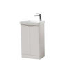 Arc 500x290mm Floor Standing Cloak Unit & Basin Matt Cashmere