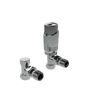 Kartell Design Style 15mm TRV Angled & Lockshield - Twin Pack - Chrome