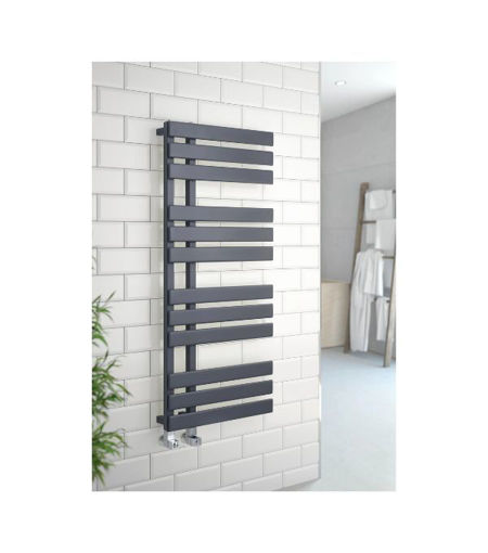 Kartell Oregon Designer Towel Radiator 1180mm x 500mm - Textured Grey