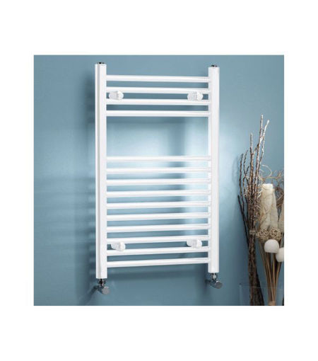 Kartell 600 x 1200 (22MM) White Straight Towel Rail