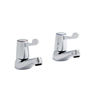 Kartell Leva Bath Pillar Taps Chrome