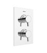 Prism Recessed Thermo Dual Control Shower Valve 2 Divertor Chrome