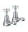 VAX 1/2 C Bristan Value Crosshead Top Basin Taps - Chrome Plated
