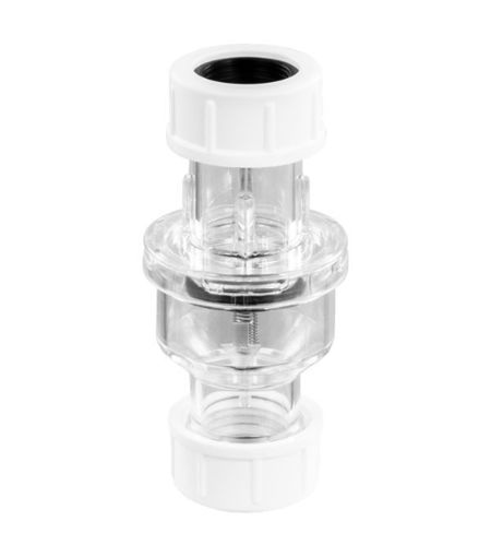 Mcalpine tun valve str 3/4" clear TUN5-CL