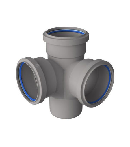 Polypipe Soil  4" Corner Branch- Grey