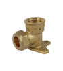 Compression 15mm x 1/2" Wall Plate Elbow Female Iron