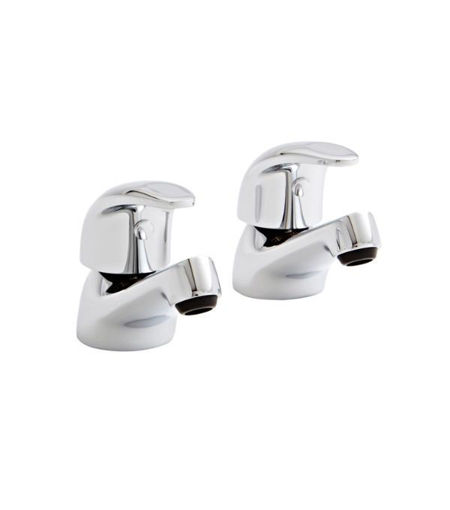 Kartell Kourt Basin Pillar Taps Chrome