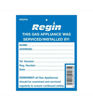 Regin Gas Appliance Serviced Tag REGP05