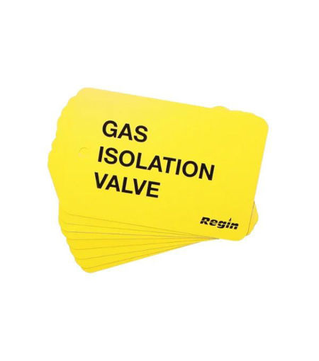Regin "GAS ISOLATION VALVE" Plate REGP97