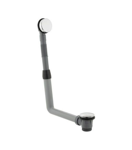 Vado push type bath waste with extended rigid pipe - Replaced By WG-1389-RO-CP