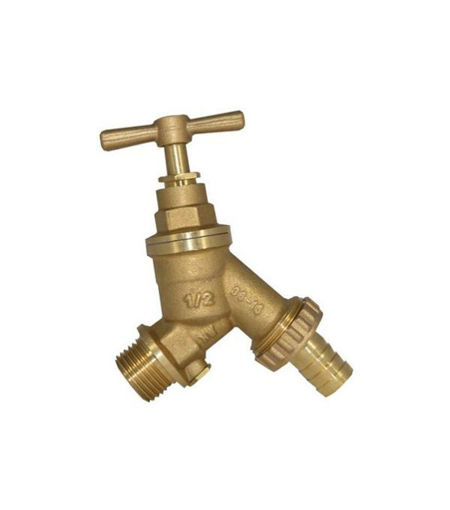 1/2" Hose Union Bib Tap c/w Double Check Valve