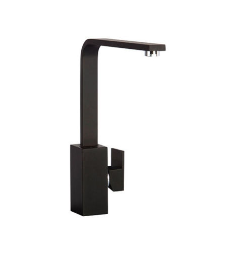 Designer Tap With Contemporary Square Side Lever - Matt Black