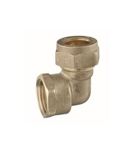 Compression 22mm x 3/4" Elbow Female Iron