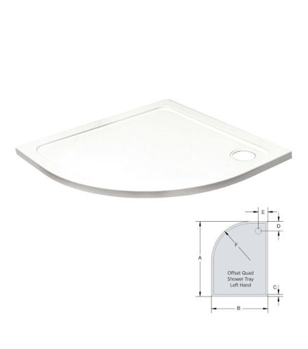 Kartell Shower Tray ST35 900 x 760mm Offset Quad LH L/P