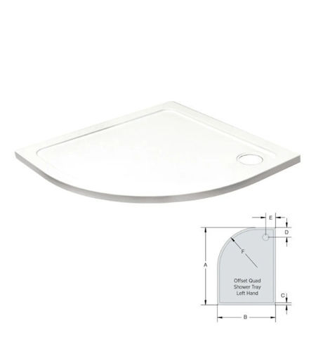 Kartell Shower Tray ST35 1200 x 900mm Offset Quad LH L/P