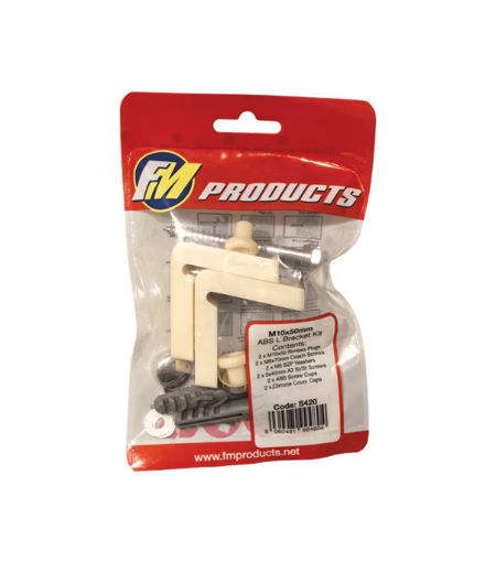 (WCFFK-75) L Shape Pan Fixings White/Chrome