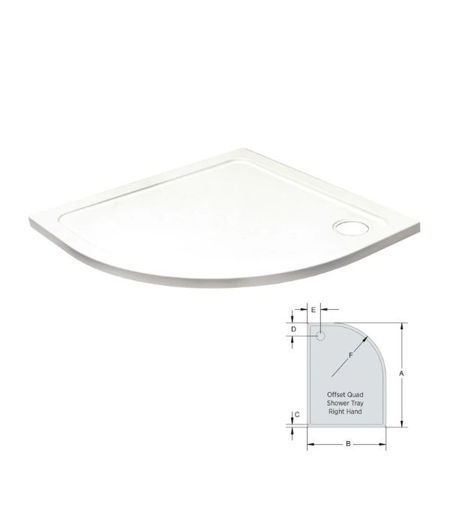 Kartell Shower Tray ST35 1000 x 800mm Offset Quad RH L/P