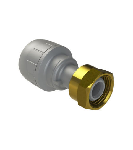 Polypipe Polyplumb 15mm x 3/4 Straight Tap Connector - Grey