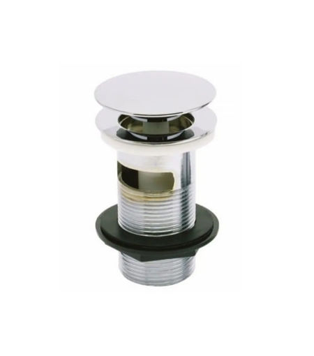 Infinita 1 1/4" Mushroom Spring Plug Basin Waste Slotted Brushed Nickel