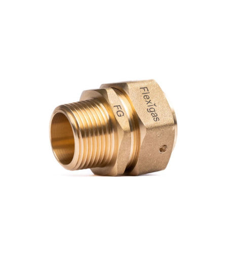 FlexiGas Fitting 28mm x 1" Male BSP (TracPipe Alternative - APP)