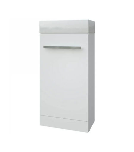 Kartell Purity Floor Standing Cloakroom Basin Unit 410mm 1 Door - White
