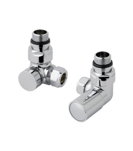 Eastbrook Corner radiator Valves (Chrome) - Pair