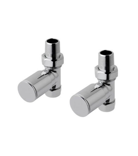Eastbrook Straight Radiator Valve (Pair) Chrome 41.3008