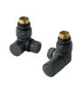 Eastbrook Corner Radiator Valves Matt Anthracite- PAIR