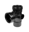 Kalsi Soil 110mm Double Socket Branch 92.5 Degree - Black