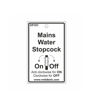 Mains Water Stopcock Tag - Sticker