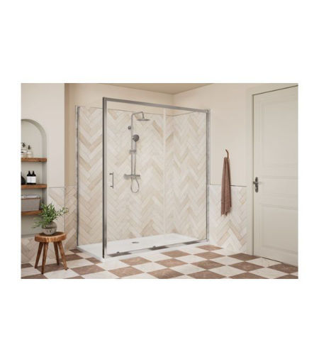 Rixon 1000mm Sliding Door - Chrome