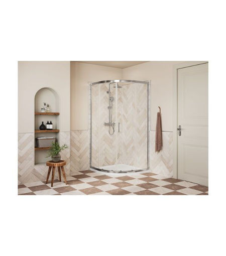 Rixon 800mm 2 Door Quadrant - Chrome