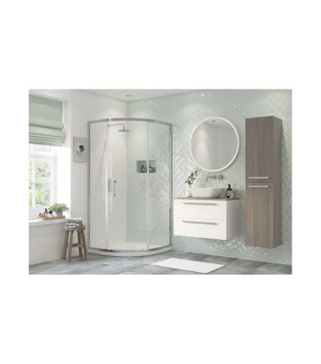 Alexandra 800mm 1 Door Quadrant - Chrome