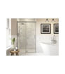 Coniston 1100mm Semi-Framed Sliding Door - Chrome