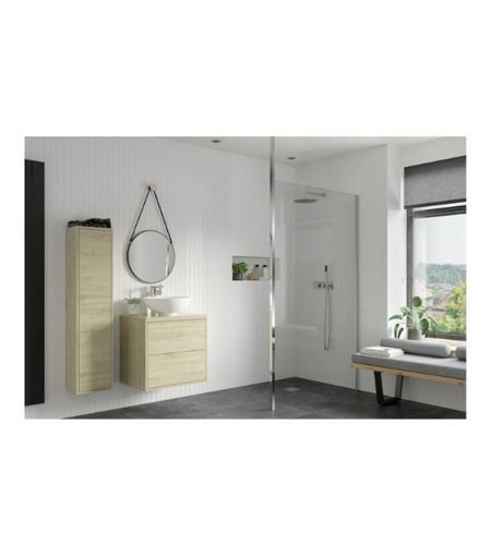 Coniston 500mm Wetroom Panel & Floor-to-Ceiling Pole - Chrome
