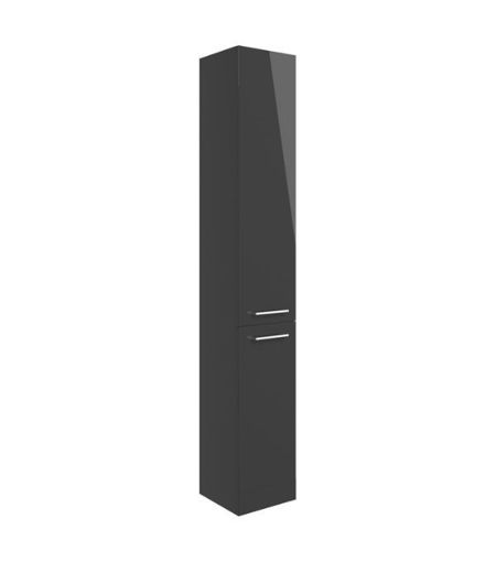 Avenue 350mm Floor Standing 2 Door Tall Unit - Anthracite Gloss