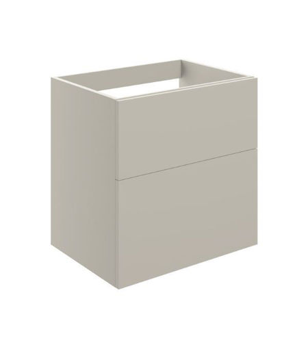 Stanwell 590mm Wall Hung 2 Drawer Basin Unit (No Top) - Matt Latte