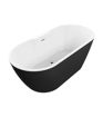 Charles Freestanding 1655x745x580mm 0TH Bath - Black