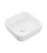 Huxley 400mm Ceramic Square Washbowl & Waste - Matt White