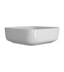 Huxley 400mm Ceramic Square Washbowl & Waste - Matt White