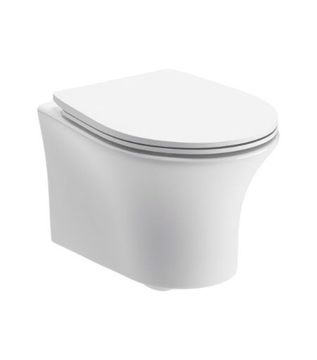 Queensway Rimless Wall Hung WC & Soft Close Seat