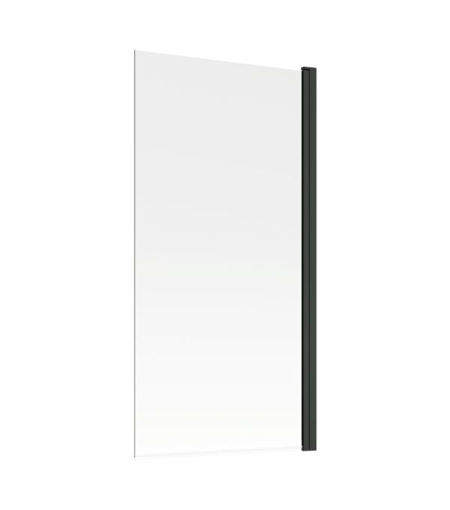 Single Straight Bath Screen - Black