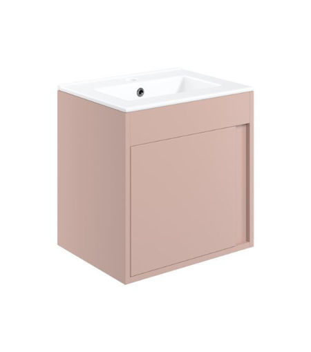 Embankment 510mm Wall Hung Unit Inc. Basin - Matt Antique Rose