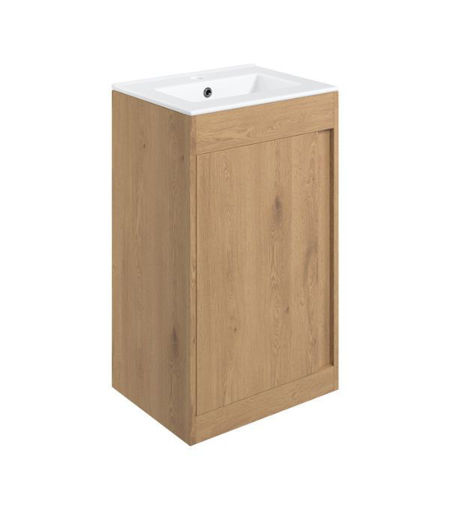 Embankment 510mm Floor Standing Unit Inc. Basin - Seville Oak