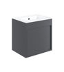 Embankment 510mm Wall Hung Unit Inc. Basin - Matt Graphite Grey